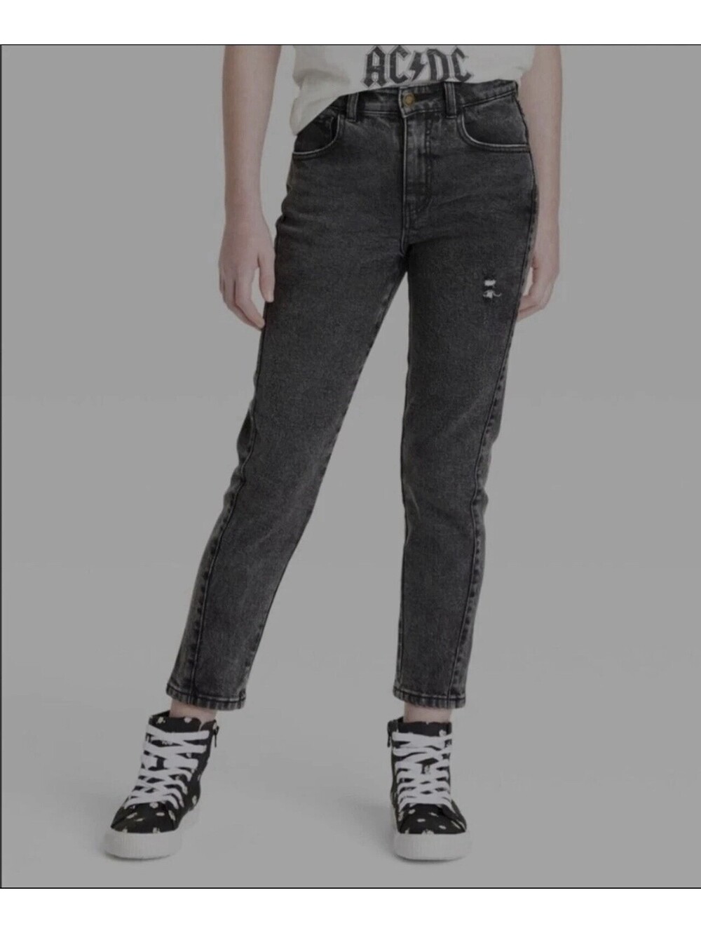 Art Class Girlfriend high rise fitted hip relaxed leg ankle length Jeans nwt S6